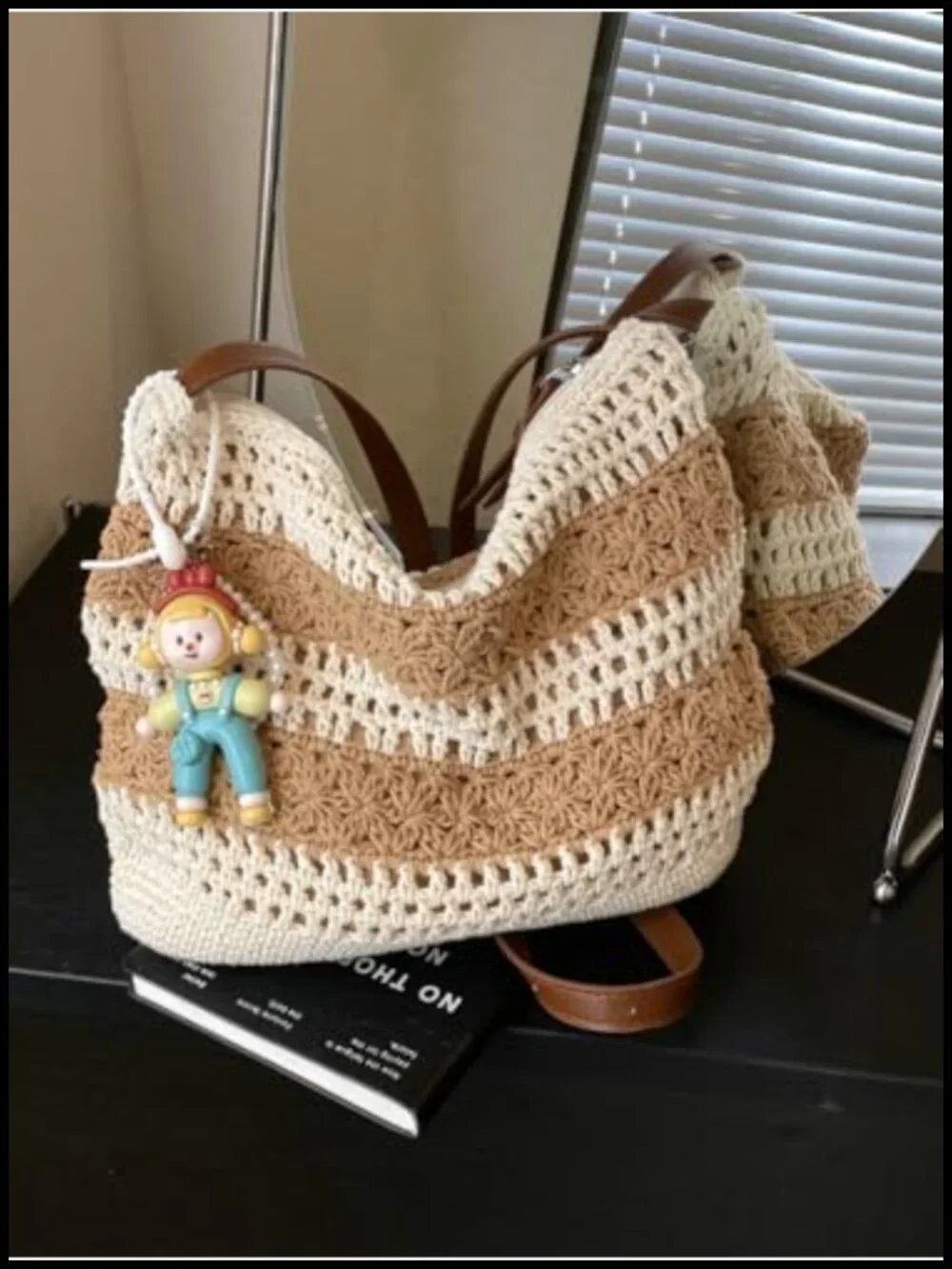 Crochet Hobo Bag Women Boho Woven Tote Handbags Cotton Knitted Shoulder Beach